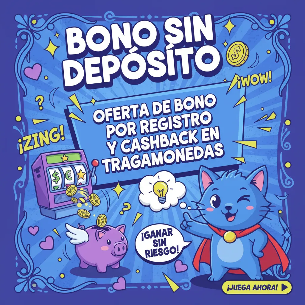 Oferta de bono por registro y cashback en tragamonedas